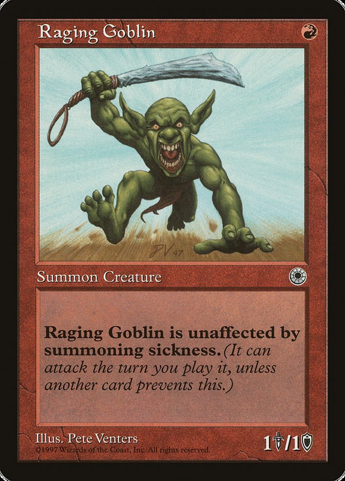 Raging Goblin (No Flavor Text) [Portal] | Gamer Loot