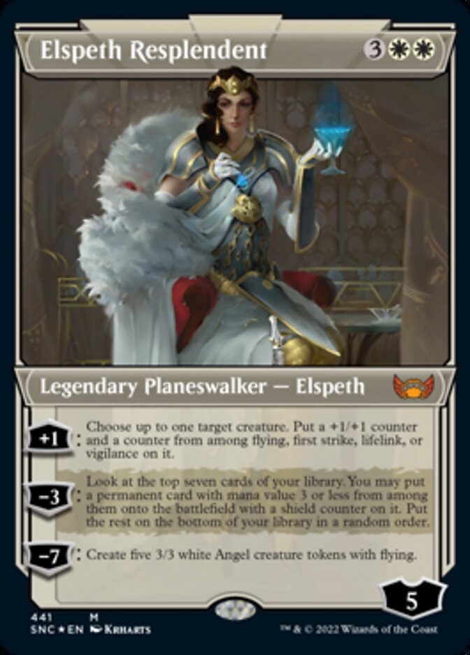 Elspeth Resplendent (Showcase Art Deco Foil Etched) [Streets of New Capenna] | Gamer Loot