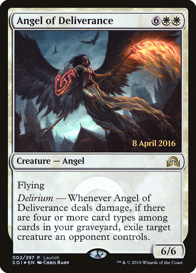 Angel of Deliverance (Prerelease) [Shadows over Innistrad Promos] | Gamer Loot