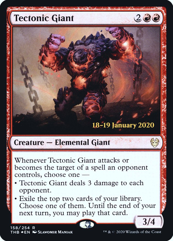 Tectonic Giant [Theros Beyond Death Prerelease Promos] | Gamer Loot