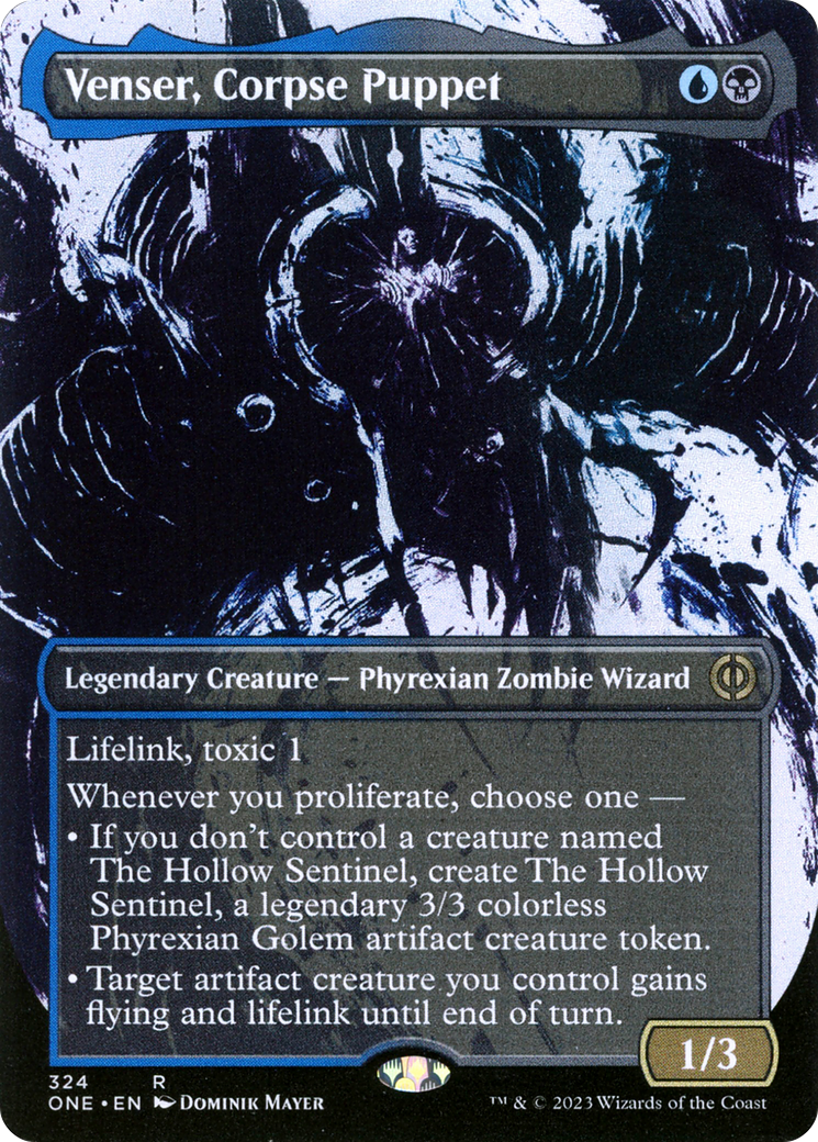 Venser, Corpse Puppet (Borderless Ichor) [Phyrexia: All Will Be One] | Gamer Loot