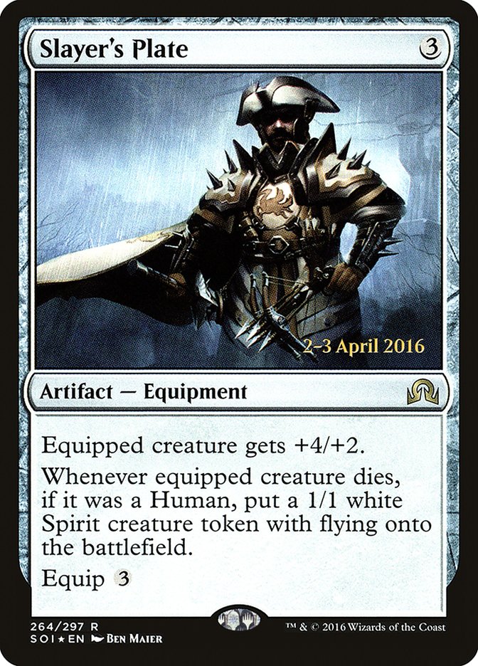 Slayer's Plate [Shadows over Innistrad Prerelease Promos] | Gamer Loot