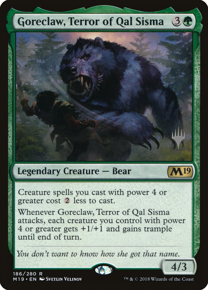 Goreclaw, Terror of Qal Sisma (Promo Pack) [Core Set 2019 Promos] | Gamer Loot