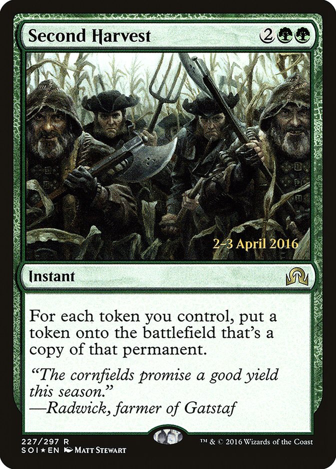 Second Harvest [Shadows over Innistrad Prerelease Promos] | Gamer Loot