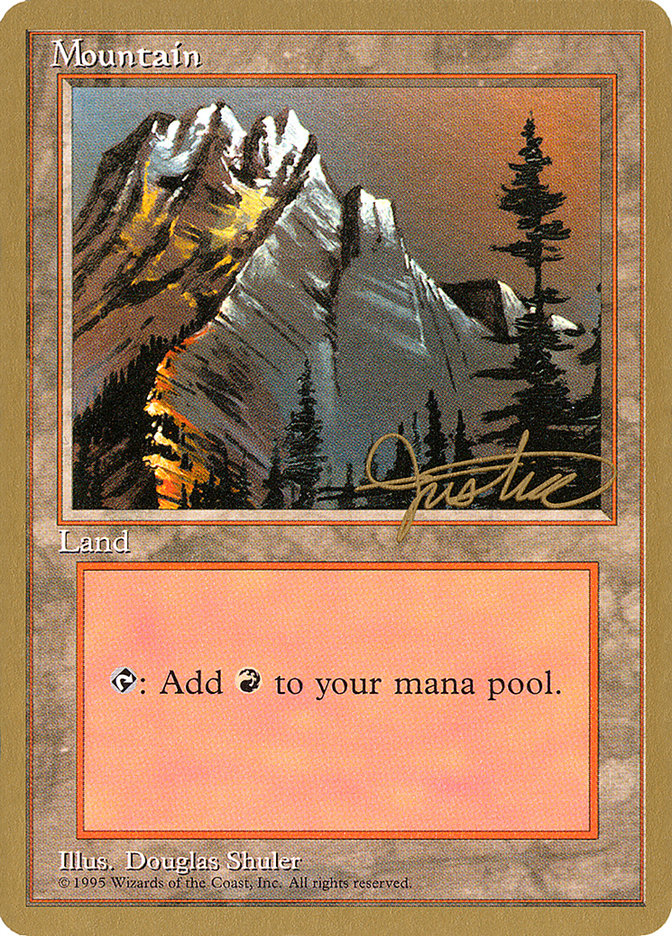 Mountain (mj373) (Mark Justice) [Pro Tour Collector Set] | Gamer Loot