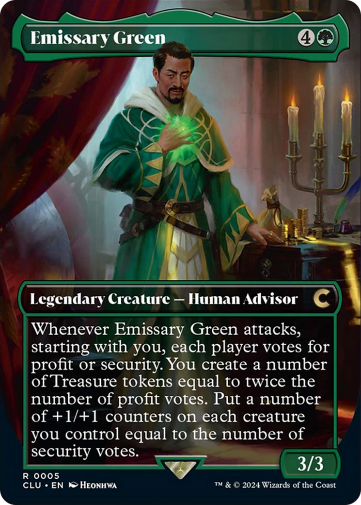 Emissary Green (Borderless) [Ravnica: Clue Edition] | Gamer Loot