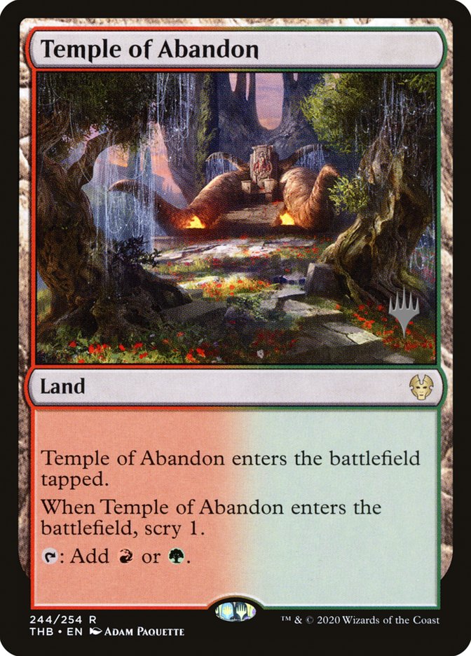 Temple of Abandon (Promo Pack) [Theros Beyond Death Promos] | Gamer Loot