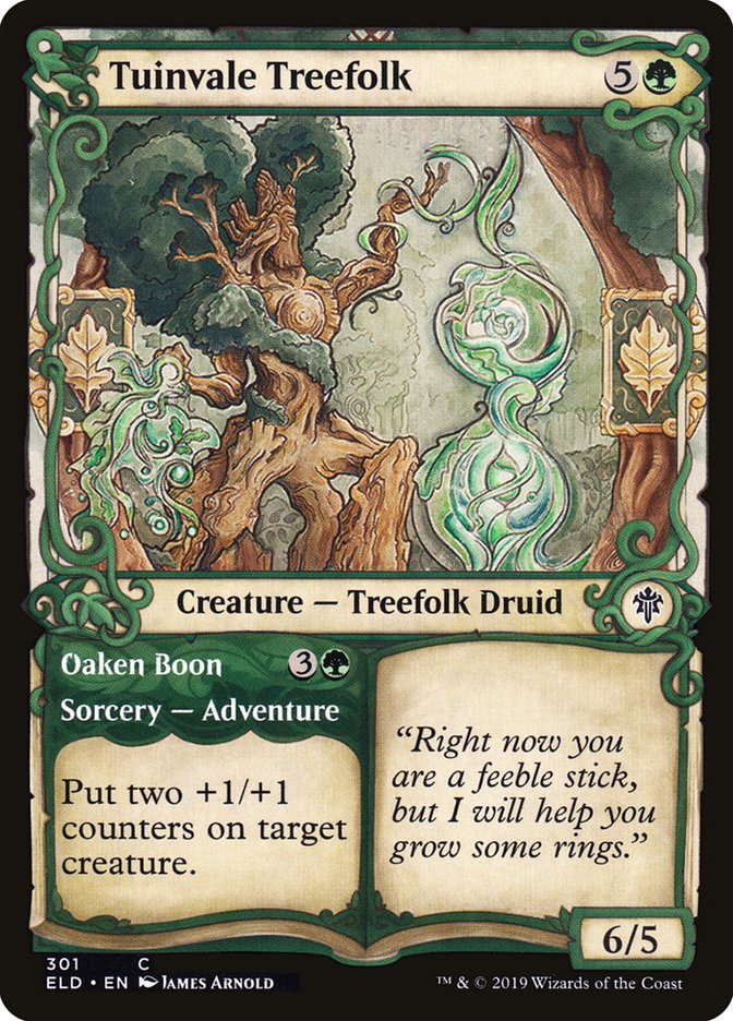 Tuinvale Treefolk // Oaken Boon (Showcase) [Throne of Eldraine] | Gamer Loot