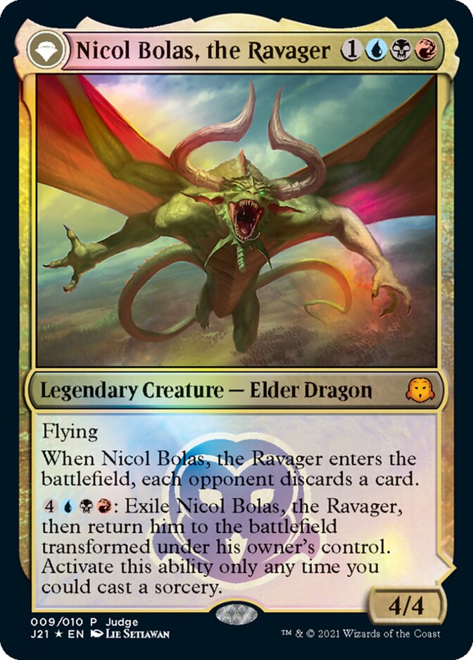 Nicol Bolas, the Ravager // Nicol Bolas, the Arisen [Judge Gift Cards 2021] | Gamer Loot