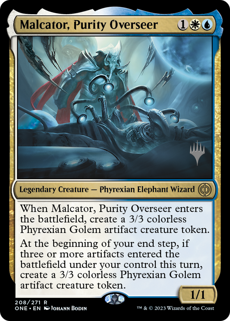 Malcator, Purity Overseer (Promo Pack) [Phyrexia: All Will Be One Promos] | Gamer Loot