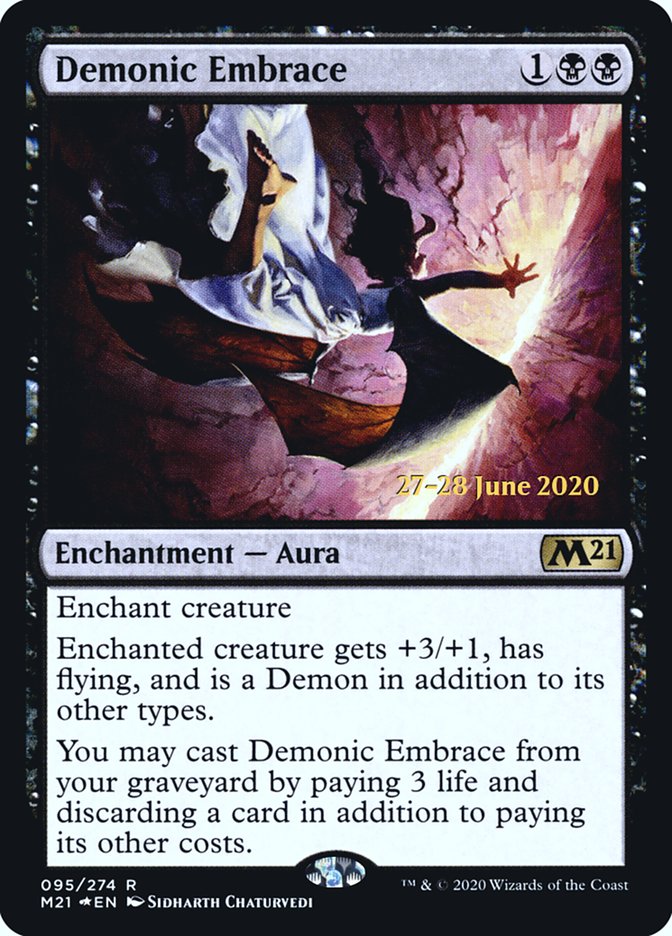 Demonic Embrace  [Core Set 2021 Prerelease Promos] | Gamer Loot