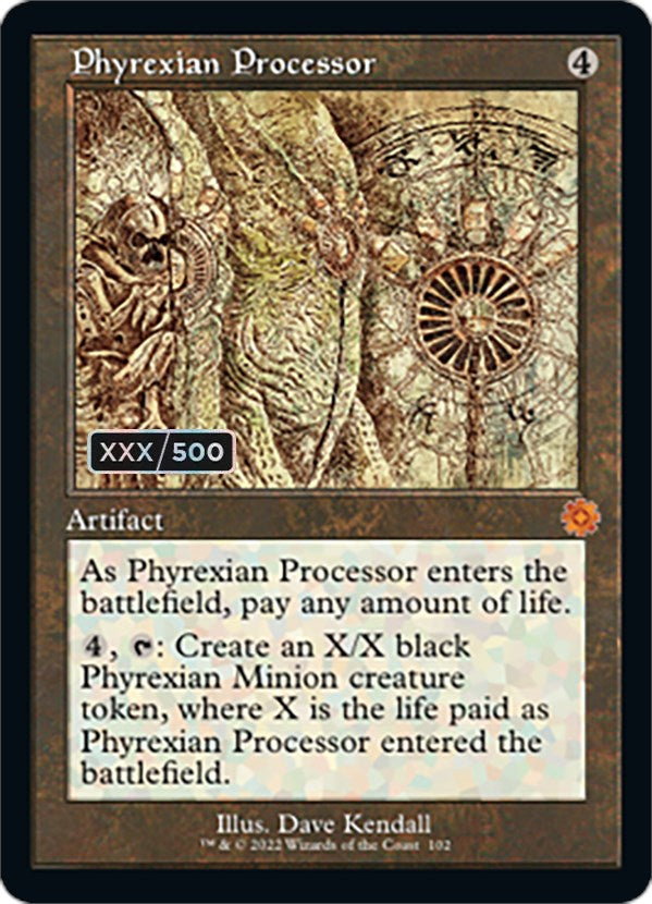 Phyrexian Processor (Retro Schematic) (Serial Numbered) [The Brothers' War Retro Artifacts] | Gamer Loot