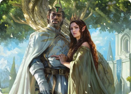 Aragorn and Arwen, Wed Art Card [The Lord of the Rings: Tales of Middle-earth Art Series] | Gamer Loot