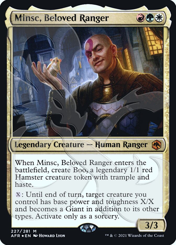 Minsc, Beloved Ranger (Ampersand Promo) [Dungeons & Dragons: Adventures in the Forgotten Realms Promos] | Gamer Loot