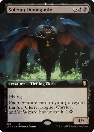 Solemn Doomguide (Extended Art) [Commander Legends: Battle for Baldur's Gate] | Gamer Loot