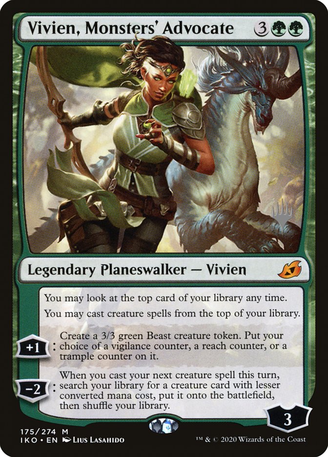 Vivien, Monsters' Advocate (Promo Pack) [Ikoria: Lair of Behemoths Promos] | Gamer Loot