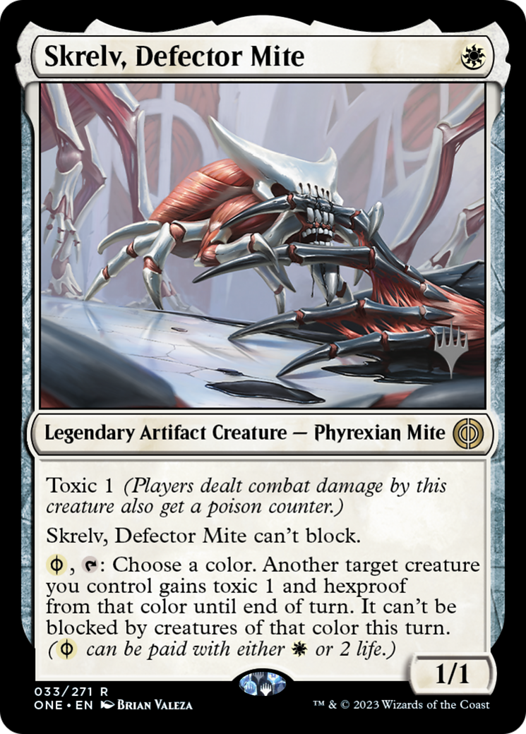 Skrelv, Defector Mite (Promo Pack) [Phyrexia: All Will Be One Promos] | Gamer Loot