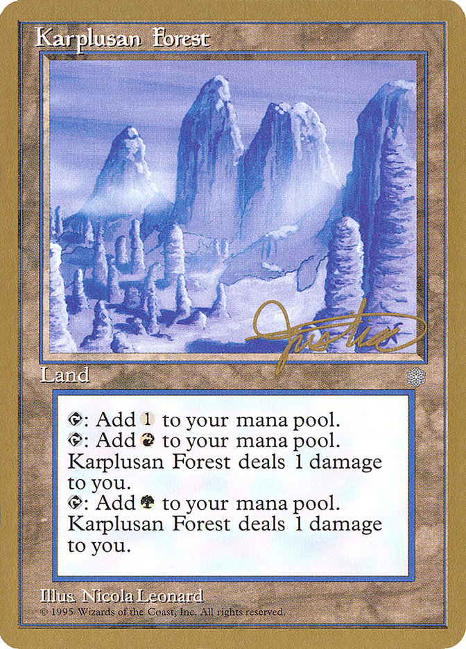 Karplusan Forest (Mark Justice) [Pro Tour Collector Set] | Gamer Loot