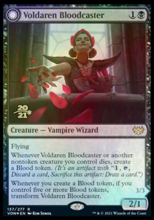 Voldaren Bloodcaster // Bloodbat Summoner [Innistrad: Crimson Vow Prerelease Promos] | Gamer Loot