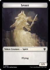 Spirit // Phyrexian Germ Double-Sided Token [Murders at Karlov Manor Commander Tokens] | Gamer Loot