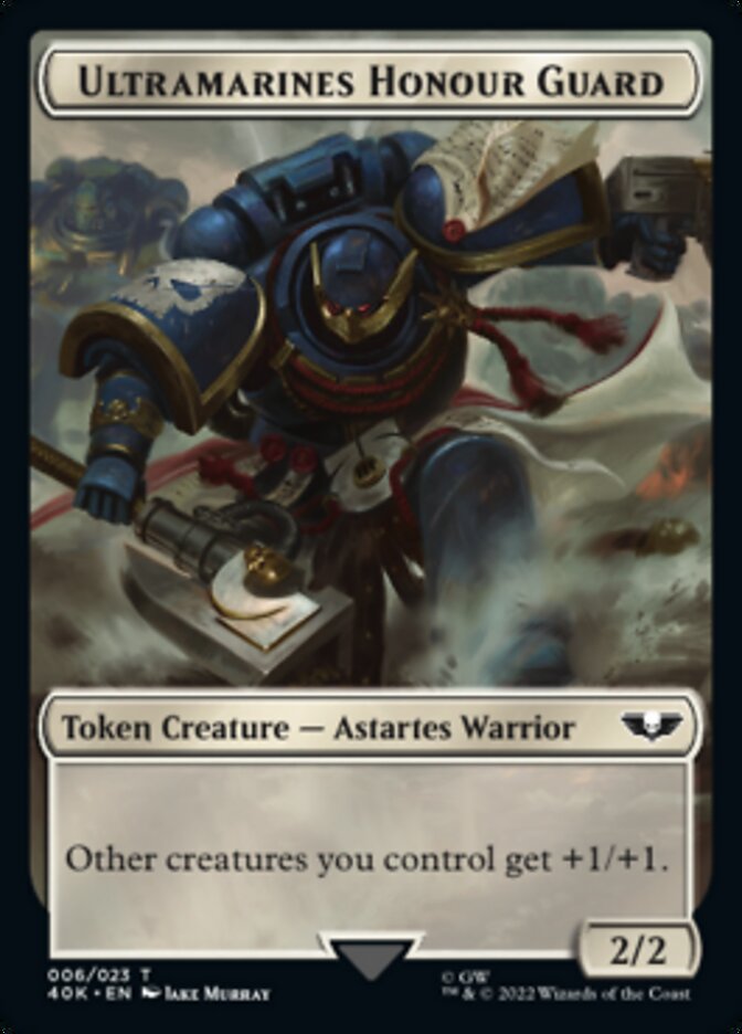 Soldier (003) // Ultramarines Honour Guard Double-sided Token (Surge Foil) [Universes Beyond: Warhammer 40,000 Tokens] | Gamer Loot