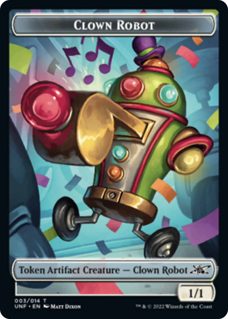 Clown Robot (003) // Treasure (013) Double-sided Token [Unfinity Tokens] | Gamer Loot