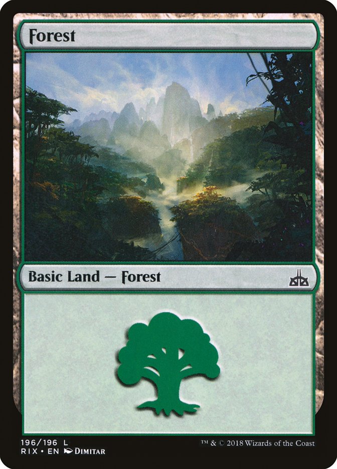 Forest (196) [Rivals of Ixalan] | Gamer Loot