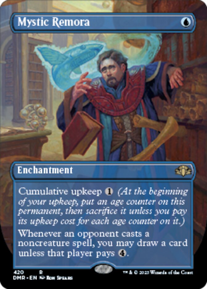 Mystic Remora (Borderless Alternate Art) [Dominaria Remastered] | Gamer Loot