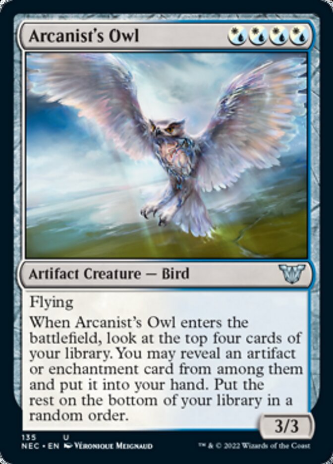 Arcanist's Owl [Kamigawa: Neon Dynasty Commander] | Gamer Loot