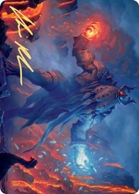 Aegar, the Freezing Flame (Gold-Stamped Signature) [Kaldheim: Art Series] | Gamer Loot