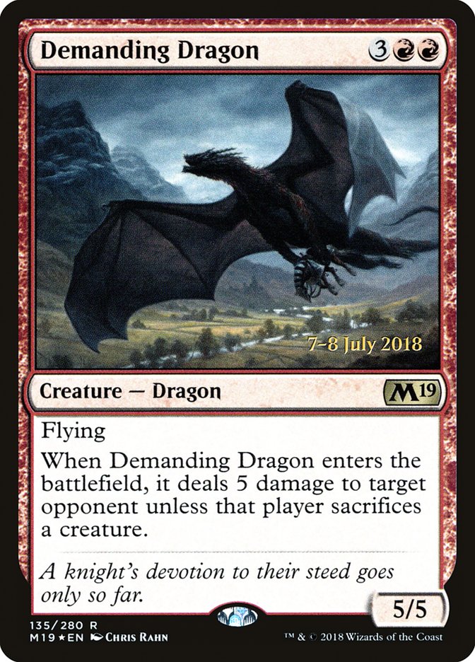 Demanding Dragon  [Core Set 2019 Prerelease Promos] | Gamer Loot