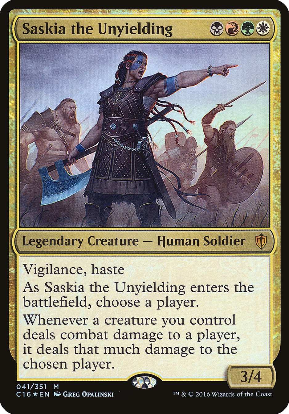 Saskia the Unyielding (Oversized) [Commander 2016 Oversized] | Gamer Loot