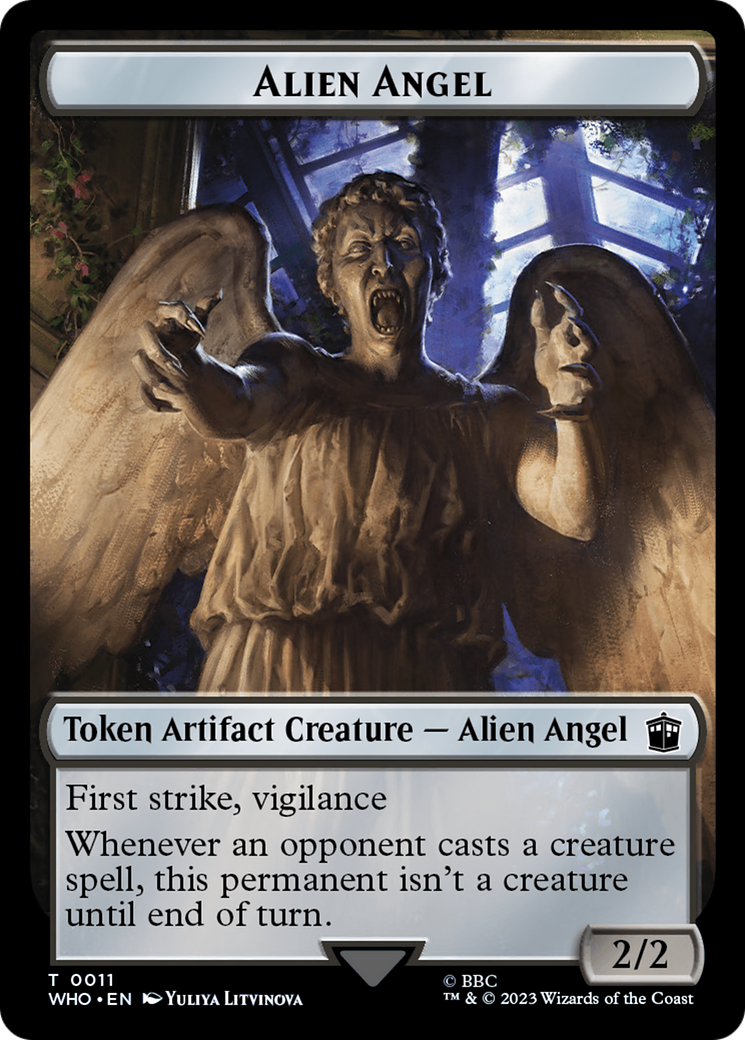 Alien Angel // Mark of the Rani Double-Sided Token [Doctor Who Tokens] | Gamer Loot