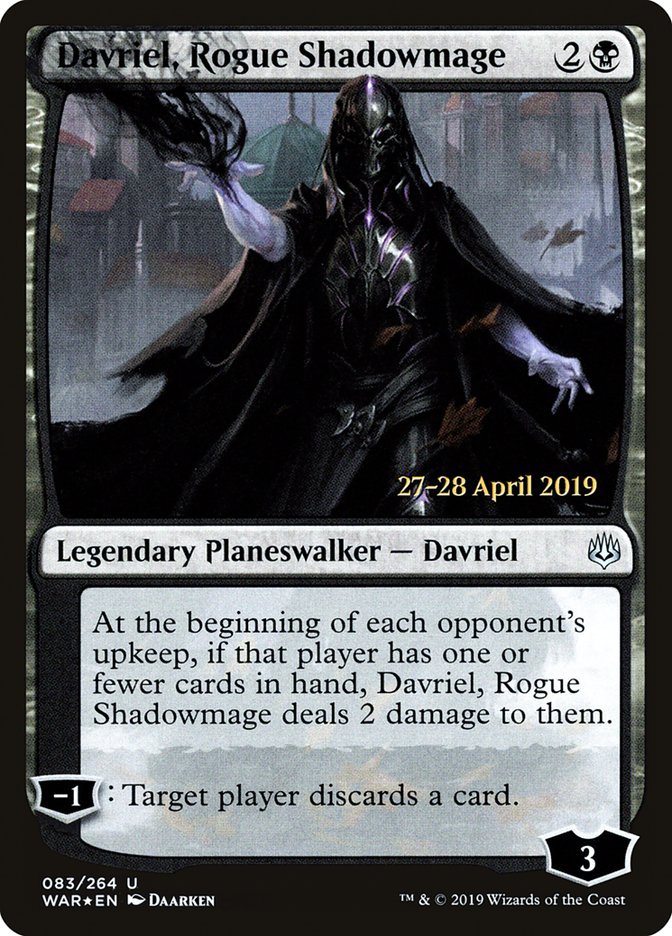 Davriel, Rogue Shadowmage  [War of the Spark Prerelease Promos] | Gamer Loot