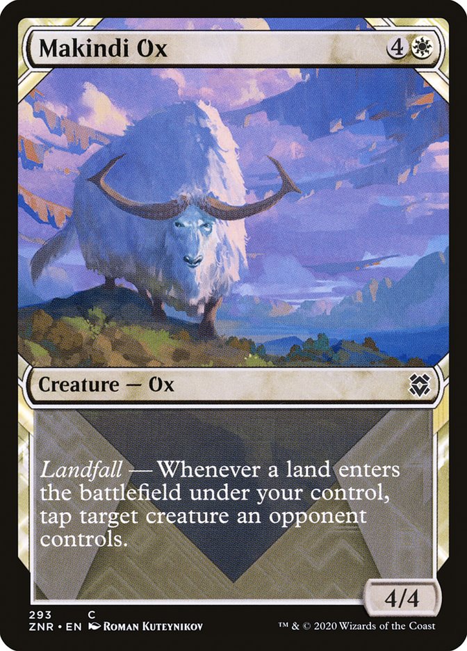 Makindi Ox (Showcase) [Zendikar Rising] | Gamer Loot