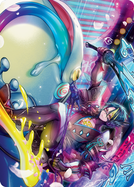 Tatsunari, Toad Rider Art Card [Kamigawa: Neon Dynasty Art Series] | Gamer Loot