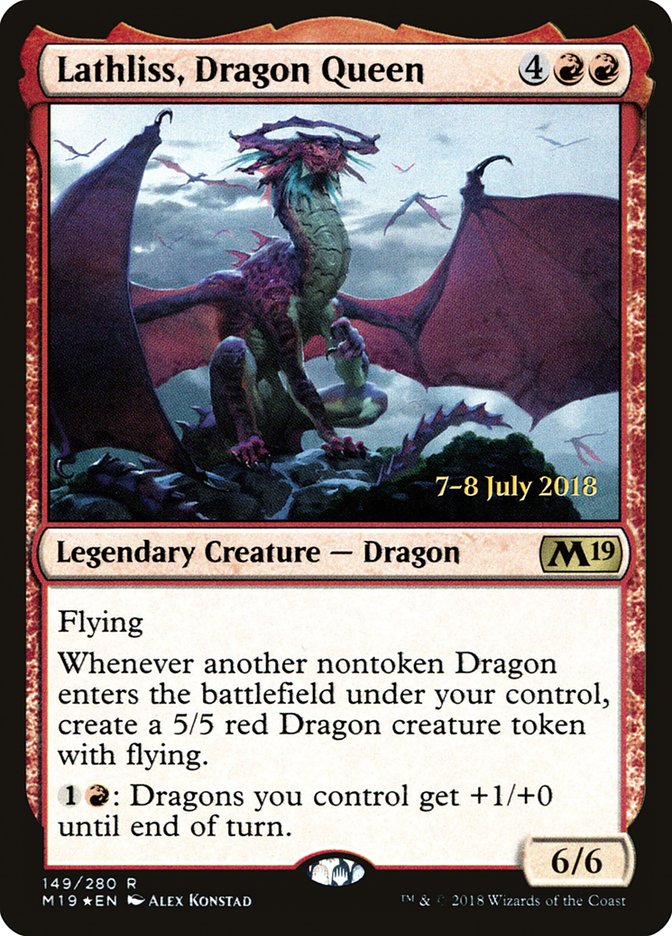 Lathliss, Dragon Queen  [Core Set 2019 Prerelease Promos] | Gamer Loot