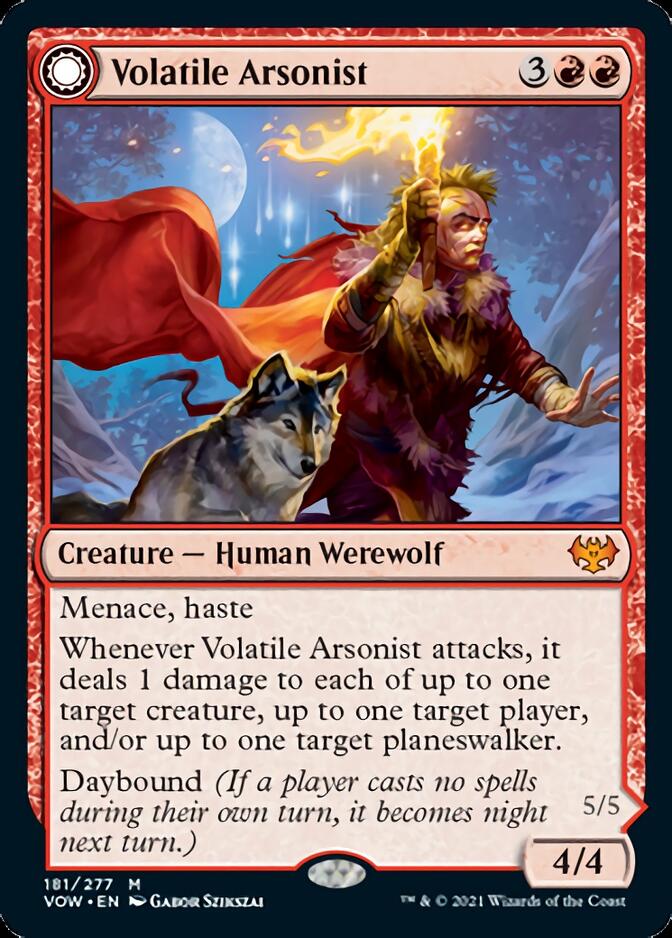 Volatile Arsonist // Dire-Strain Anarchist [Innistrad: Crimson Vow] | Gamer Loot