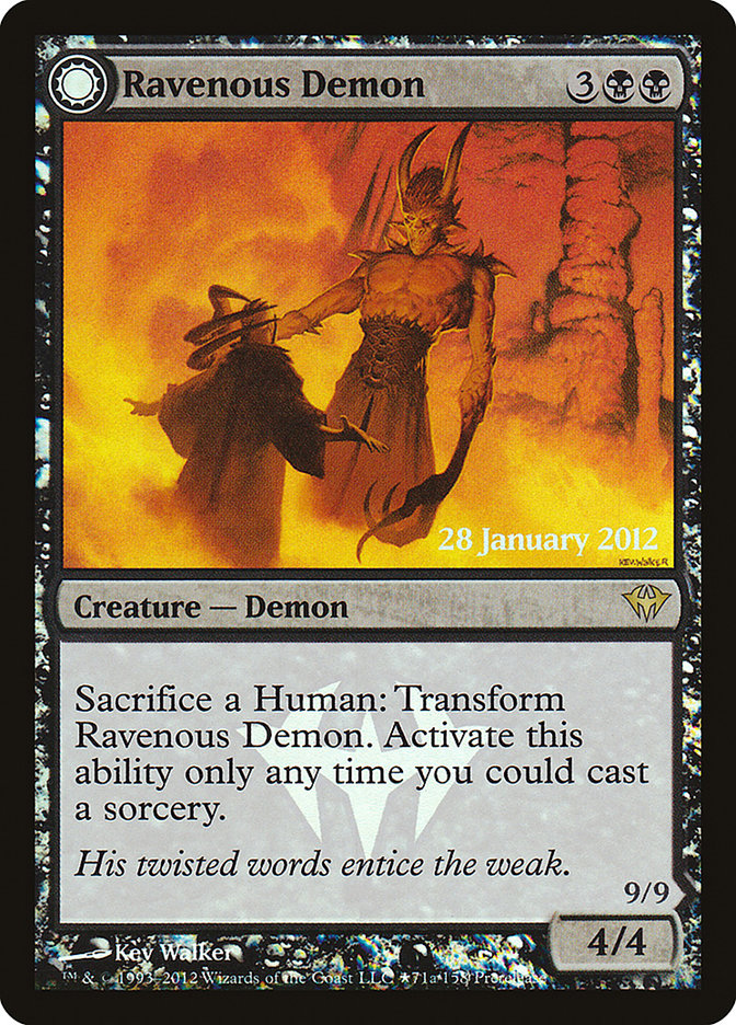 Ravenous Demon // Archdemon of Greed  [Dark Ascension Prerelease Promos] | Gamer Loot