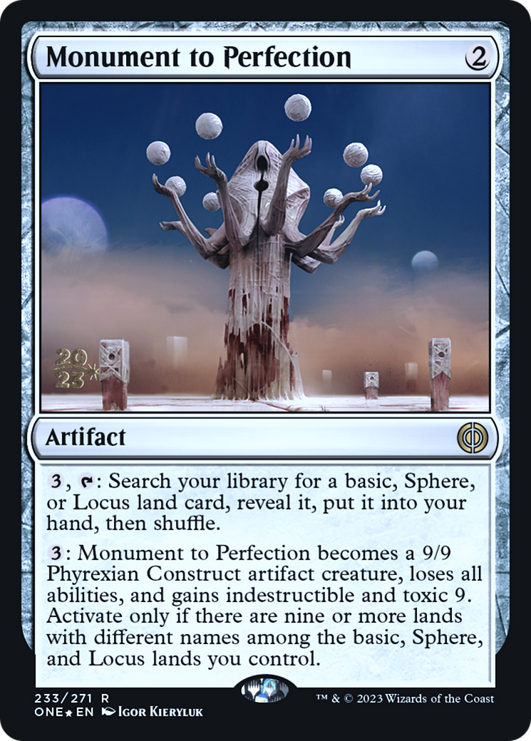 Monument to Perfection [Phyrexia: All Will Be One Prerelease Promos] | Gamer Loot