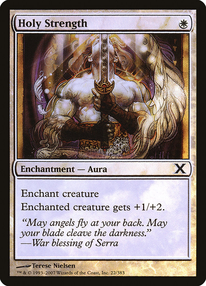 Holy Strength (Premium Foil) [Tenth Edition] | Gamer Loot