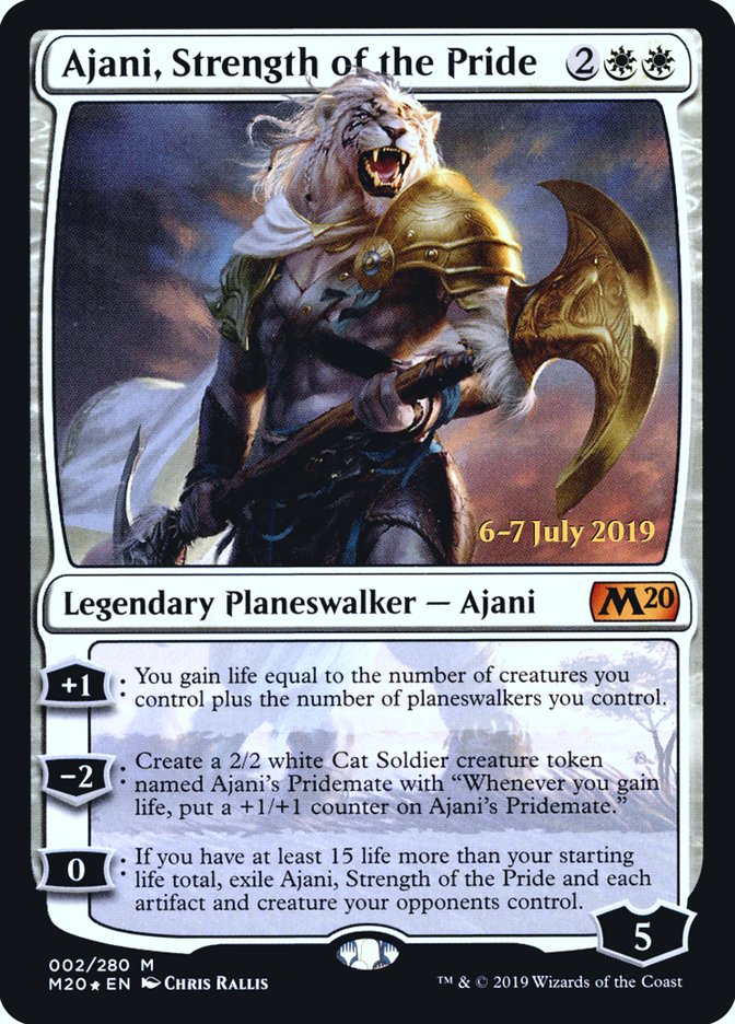 Ajani, Strength of the Pride  [Core Set 2020 Prerelease Promos] | Gamer Loot