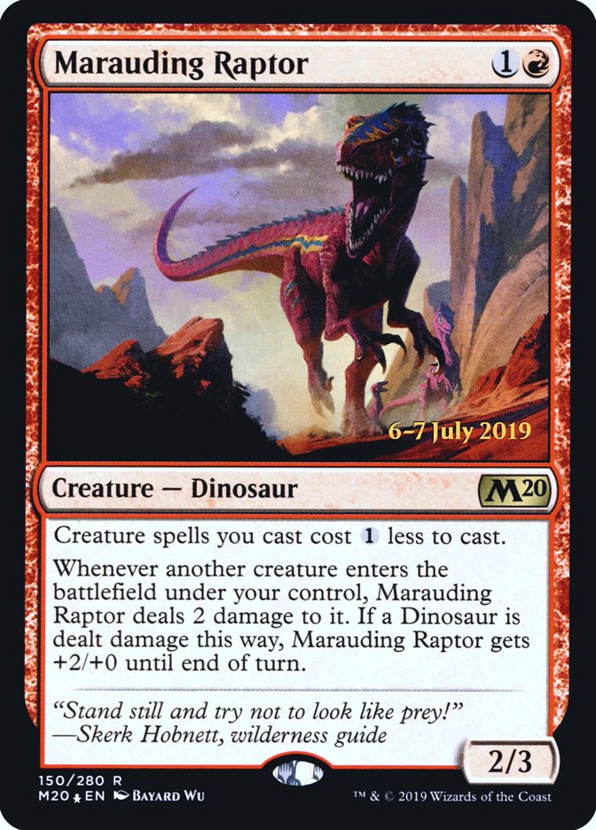 Marauding Raptor  [Core Set 2020 Prerelease Promos] | Gamer Loot