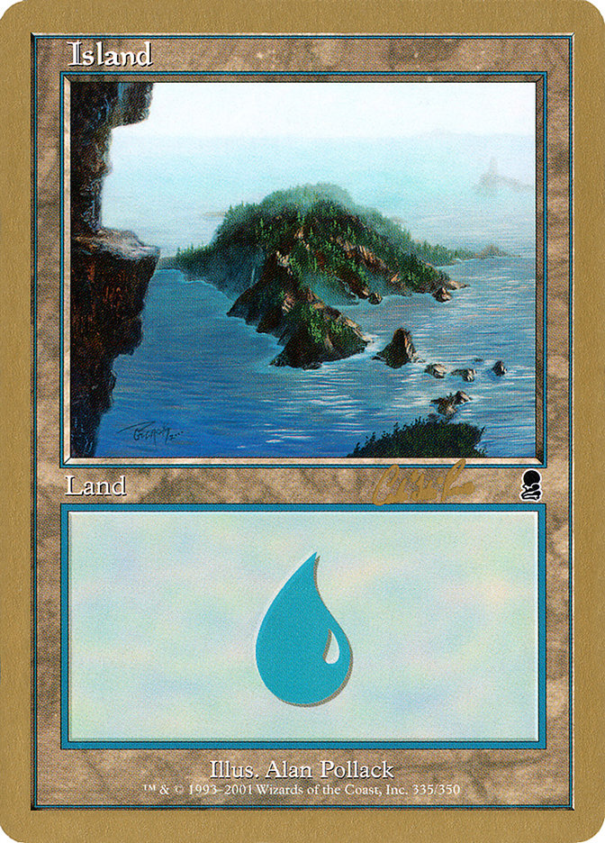 Island (cr335) (Carlos Romao) [World Championship Decks 2002] | Gamer Loot