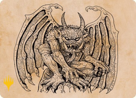 Cloister Gargoyle (Showcase) Art Card (Gold-Stamped Signature) [Dungeons & Dragons: Adventures in the Forgotten Realms Art Series] | Gamer Loot