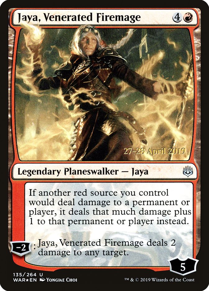 Jaya, Venerated Firemage  [War of the Spark Prerelease Promos] | Gamer Loot