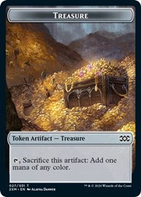 Treasure // Wurm (029) Double-sided Token [Double Masters Tokens] | Gamer Loot