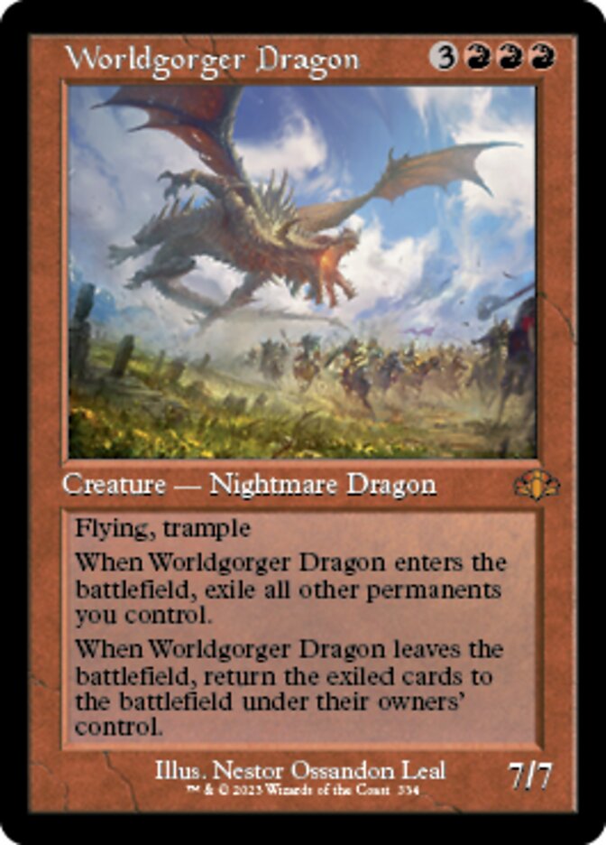 Worldgorger Dragon (Retro) [Dominaria Remastered] | Gamer Loot