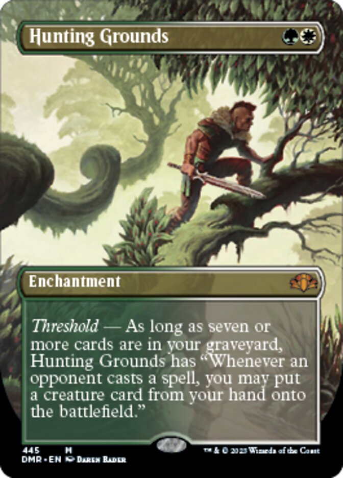 Hunting Grounds (Borderless Alternate Art) [Dominaria Remastered] | Gamer Loot