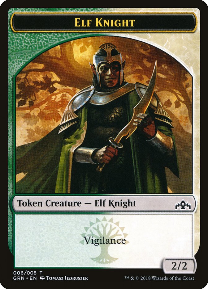 Elf Knight [Guilds of Ravnica Tokens] | Gamer Loot